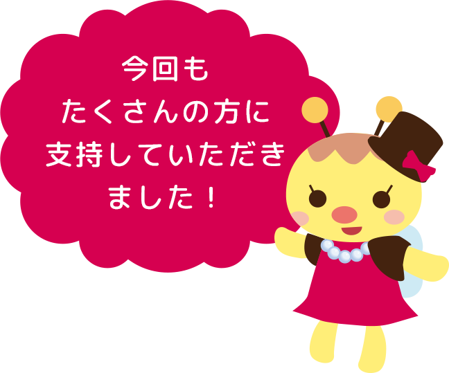今回もたくさんの方に指示していただきました！