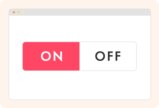 管理画面で設定をON