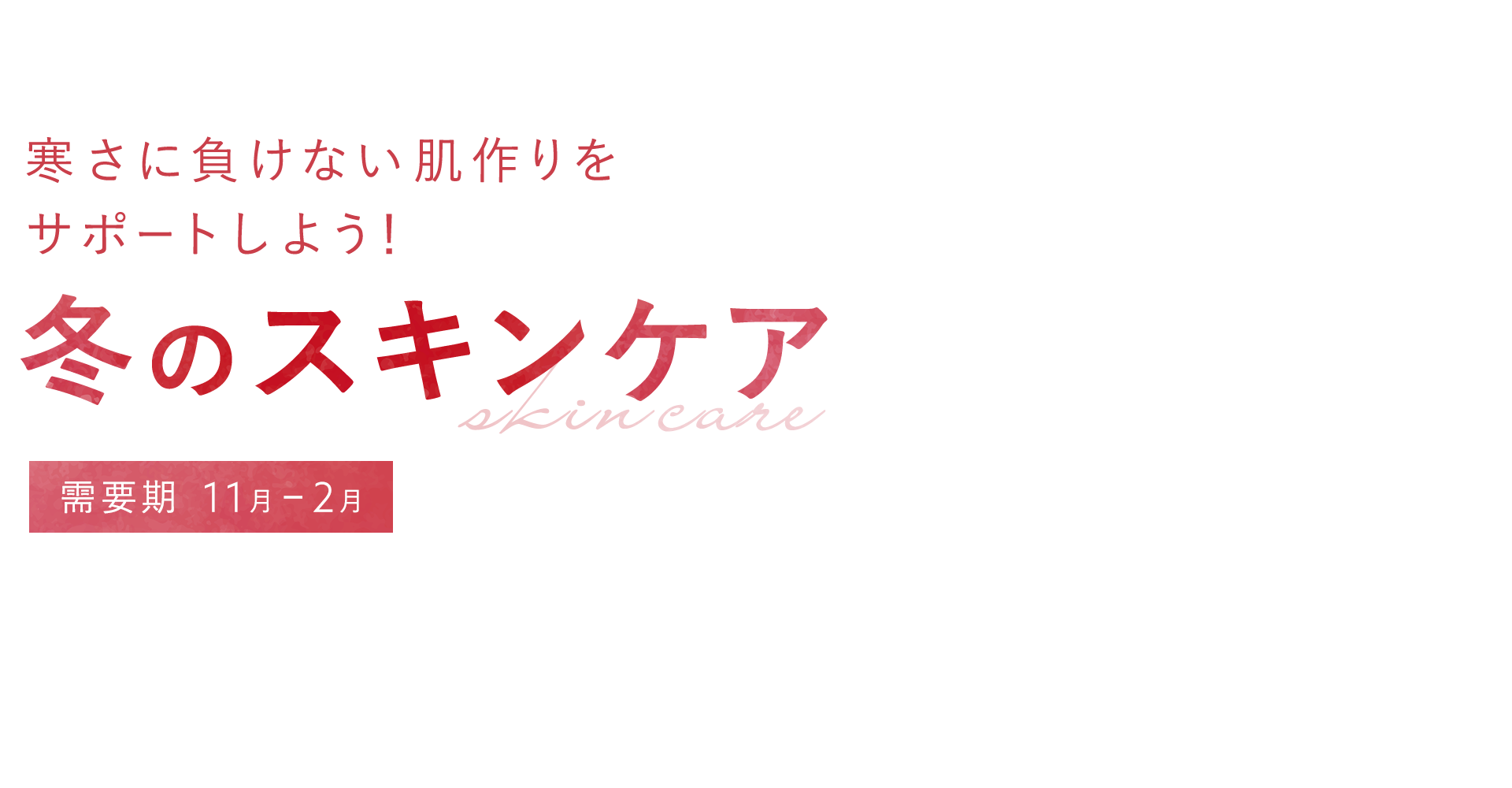 【A8.net】寒さに負けない肌作りをサポートしよう！【冬のスキンケア特集】