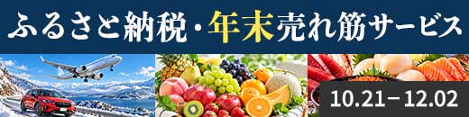 ふるさと納税・年末売れ筋サービス特集