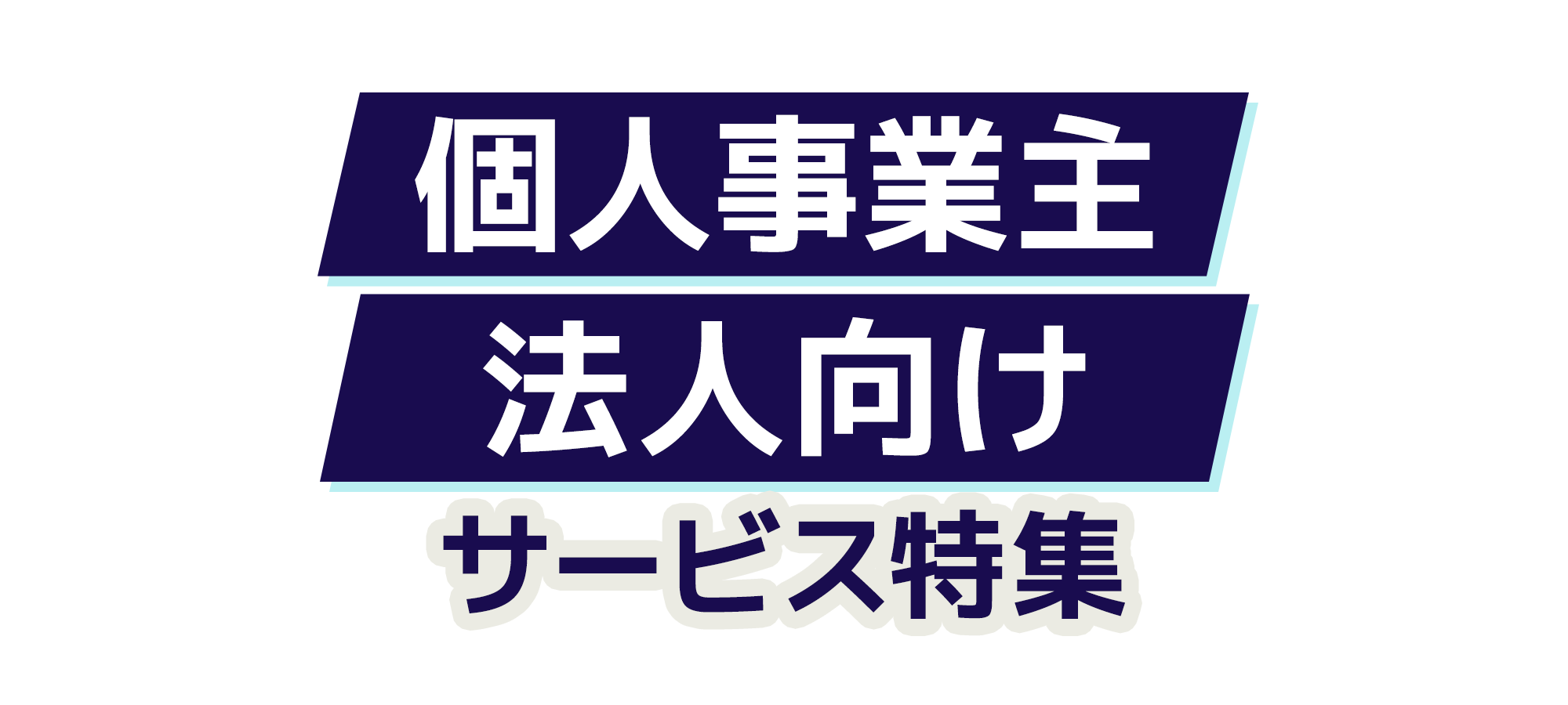 個人事業主・法人向けサービス特集
